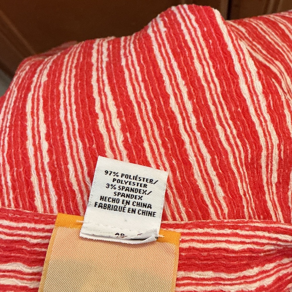 Ruby Rd. Red and White Striped Button-Up Blouse - image 4